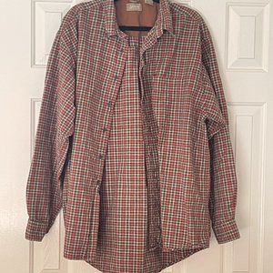 Arrow Spicy Orange, Green & Blue Plaid Dress Shirt XXL